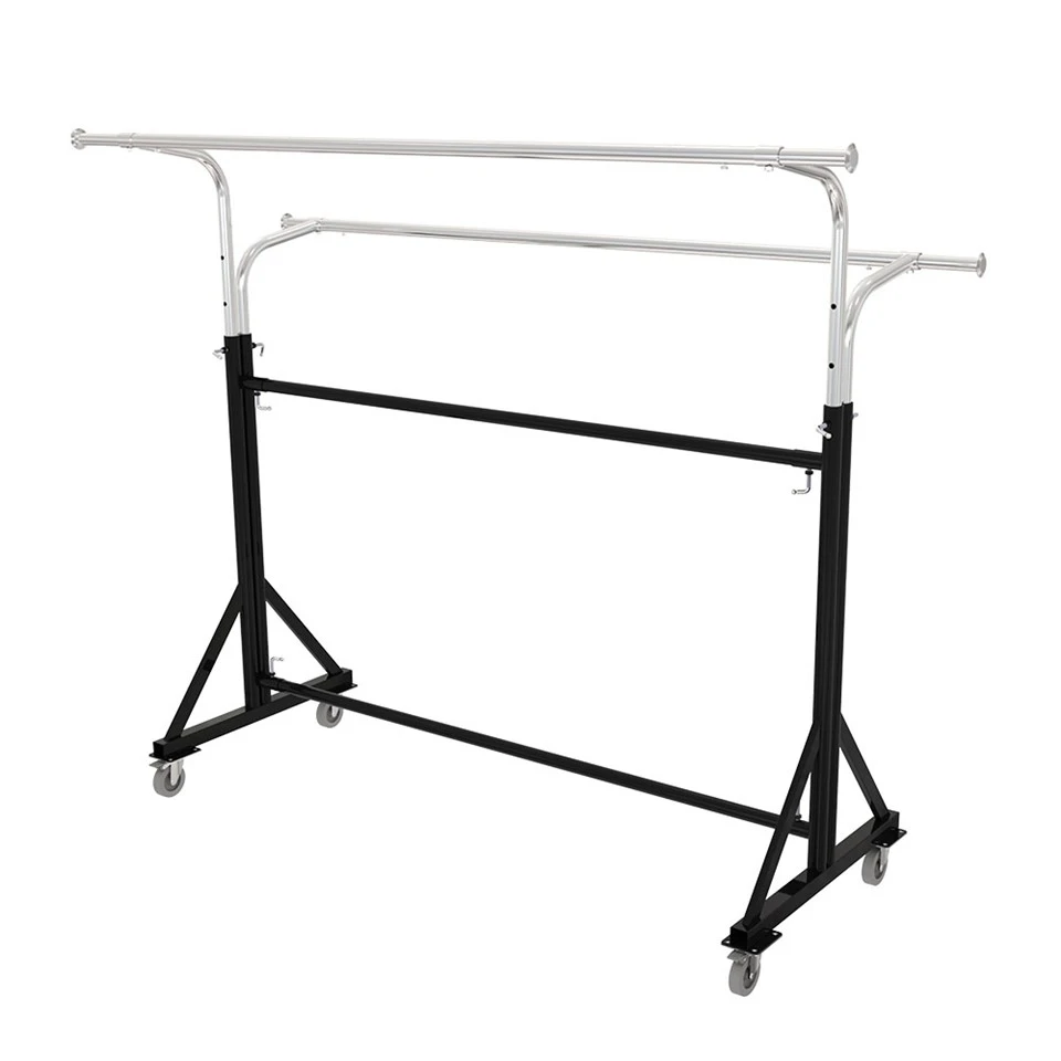 Double Clothes Rail On Wheels